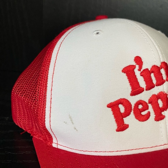 Dr Pepper I'm a Pepper Richardson 112 Trucker Hat Red White Mesh Snapback - Picture 5 of 12
